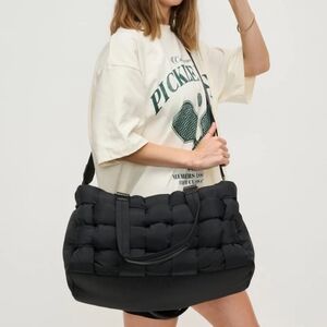 #62084 MOST FABULOUS CHIC BOHO GETAWAY WOVEN NYLON DUFFLE BAG